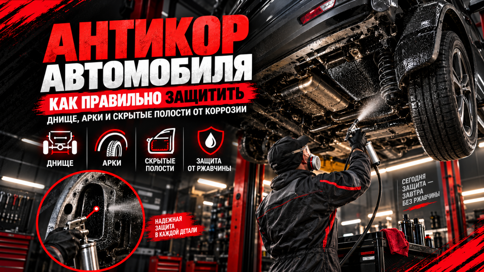 Антикор автомобиля: как правильно защитить днище, арки и скрытые полости от коррозии